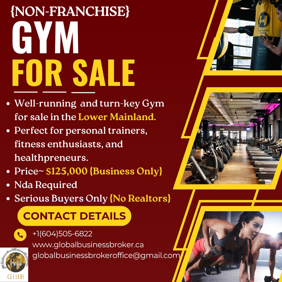 Established Fitness Studio for Sale – Lower Mainland
